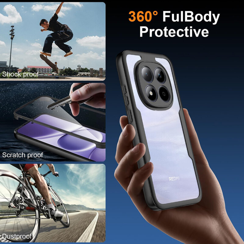 Husa 360° Samsung Galaxy S26 FE Techsuit ColorVerse, negru