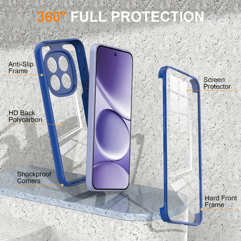 Husa 360° Samsung Galaxy S26 FE Techsuit ColorVerse, albastru