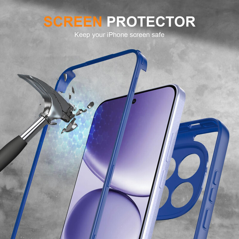 Husa 360° Samsung Galaxy S26 FE Techsuit ColorVerse, albastru