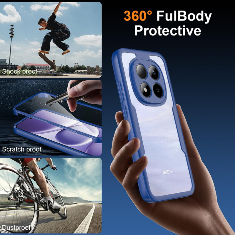 Husa 360° Samsung Galaxy S26 FE Techsuit ColorVerse, albastru