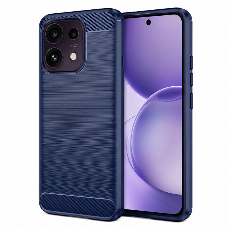 Husa Oppo Reno16 FS Techsuit Carbon Silicone, albastru