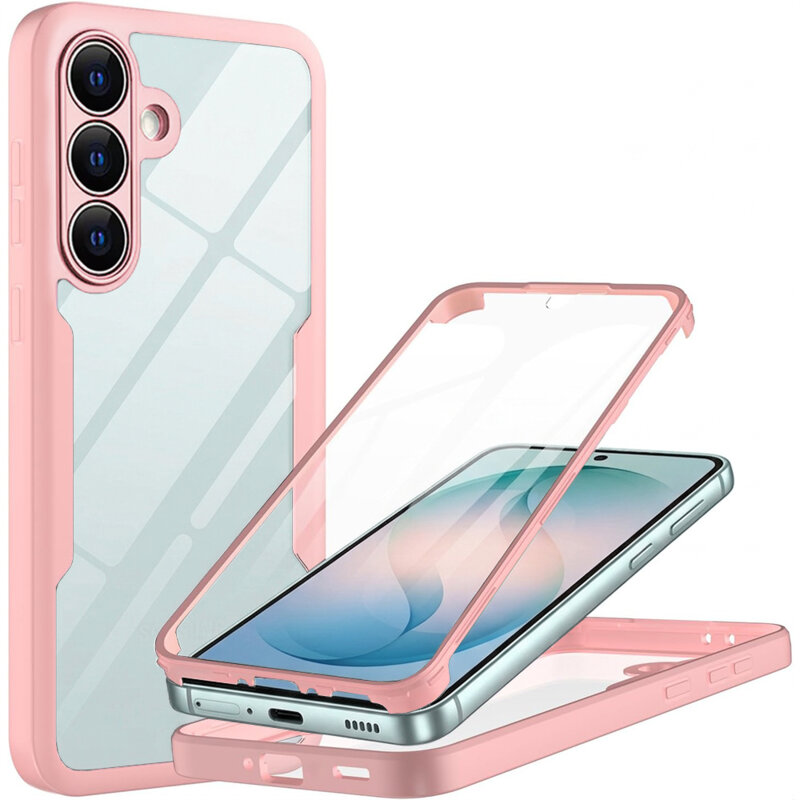 Husa 360° Samsung Galaxy S26 Plus Techsuit ColorVerse, roz