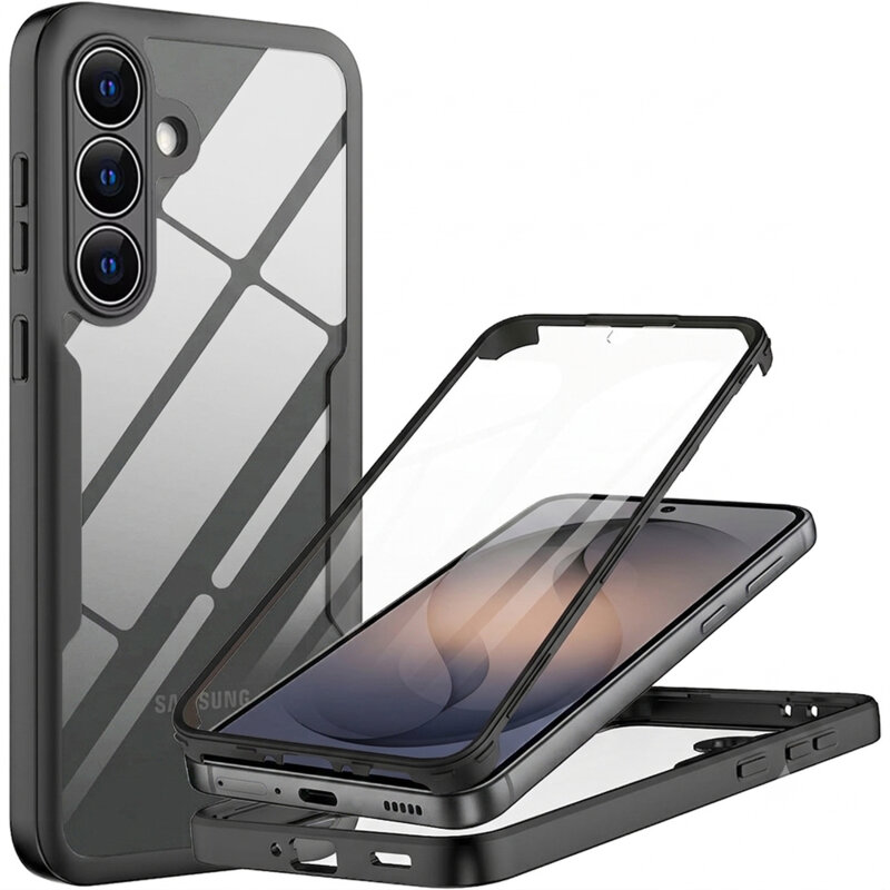 Husa 360° Samsung Galaxy S26 Techsuit ColorVerse, negru