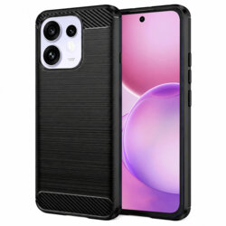 Husa Oppo Reno16 Pro Techsuit Carbon Silicone, negru