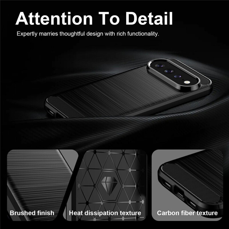 Husa Google Pixel 11 Techsuit Carbon Silicone, negru