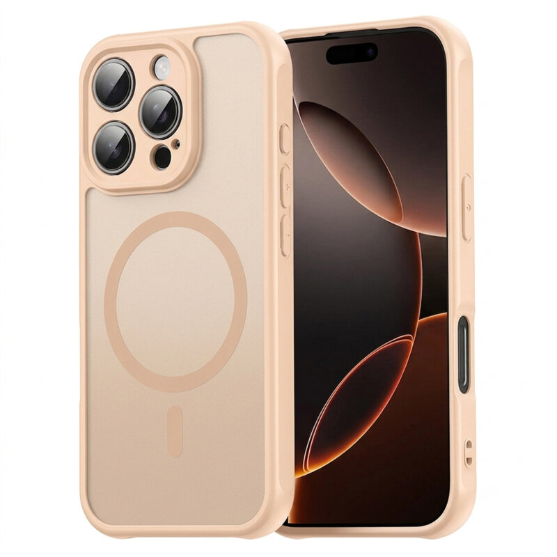 Husa iPhone 16 Pro Techsuit HaloFrost II MagSafe, auriu