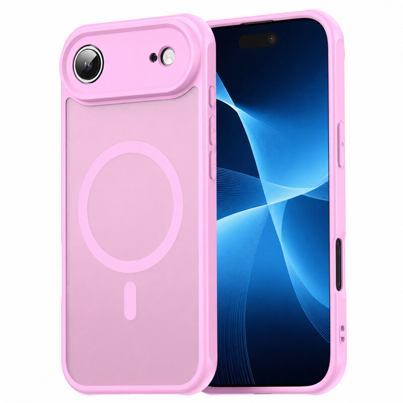 Husa iPhone 17 Air Techsuit HaloFrost II MagSafe, roz