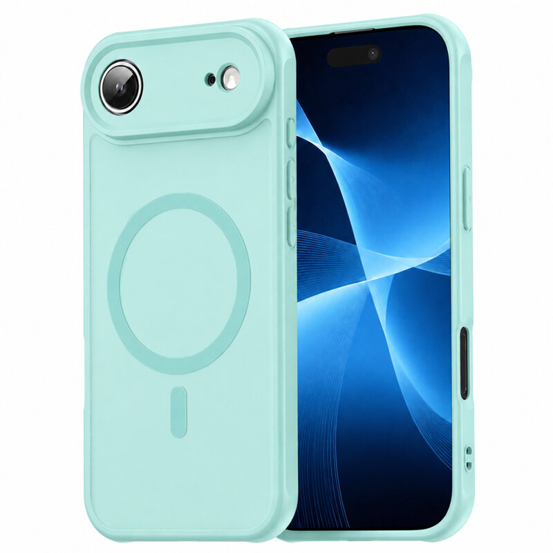 Husa iPhone 17 Air Techsuit HaloFrost II MagSafe, verde menta