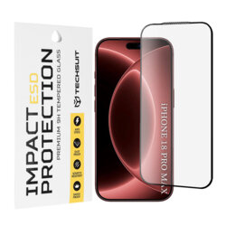Folie sticla iPhone 18 Pro Max Techsuit ESD Glass, negru