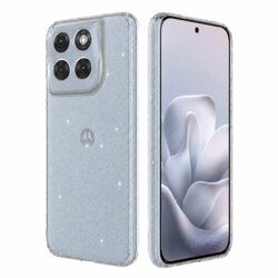 Husa sclipici Motorola Edge 70 Fusion Techsuit SparkleSkin, transparenta