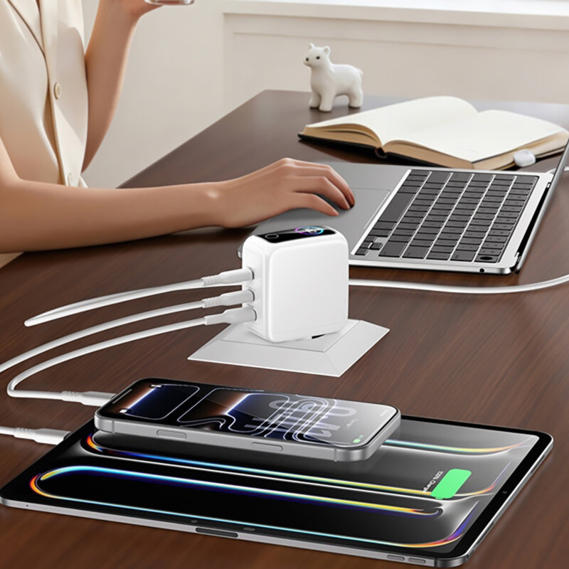 Incarcator priza USB, tip C cu ecran TFT Yesido, 140W, YC114
