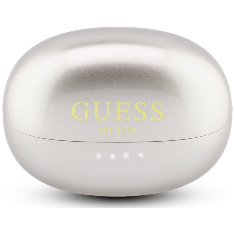 Casti wireless Bleuetooth 5.4, 300mAh Guess Metalic Finish, auriu