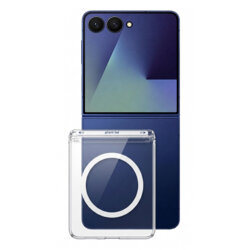 Husa Samsung Galaxy Z Flip8 Blueo Ultra Clear Anti-Drop MagSafe, transparenta