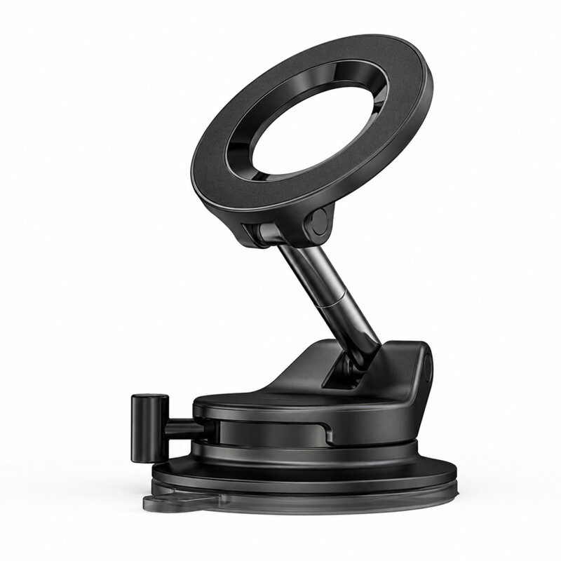 Suport auto de telefon cu magnet, pliabil Lisen, negru, A608