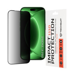Folie sticla iPhone 18 Pro Techsuit 111D Privacy Full Glue, negru