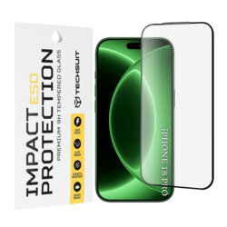 Folie sticla iPhone 18 Pro Techsuit ESD Glass, negru