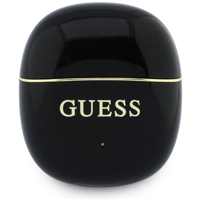 Casti Bluetooth Guess Glossy Gold Line Classic, negru, GUTWSG3HGECK