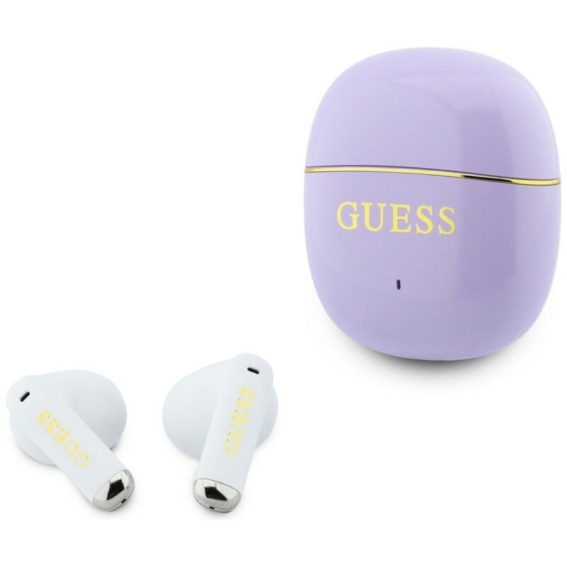 Casti Bluetooth Guess Glossy Gold Line Classic, mov, GUTWSG3HGECU