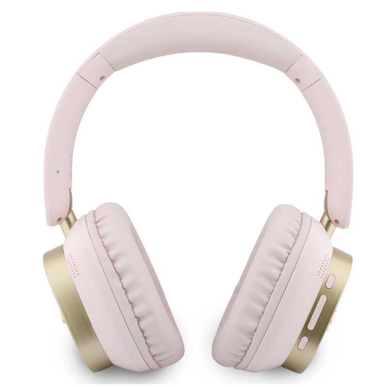 Casti Bluetooth Guess Rectangle Metal Script, roz, GUBHV28HGCSMP