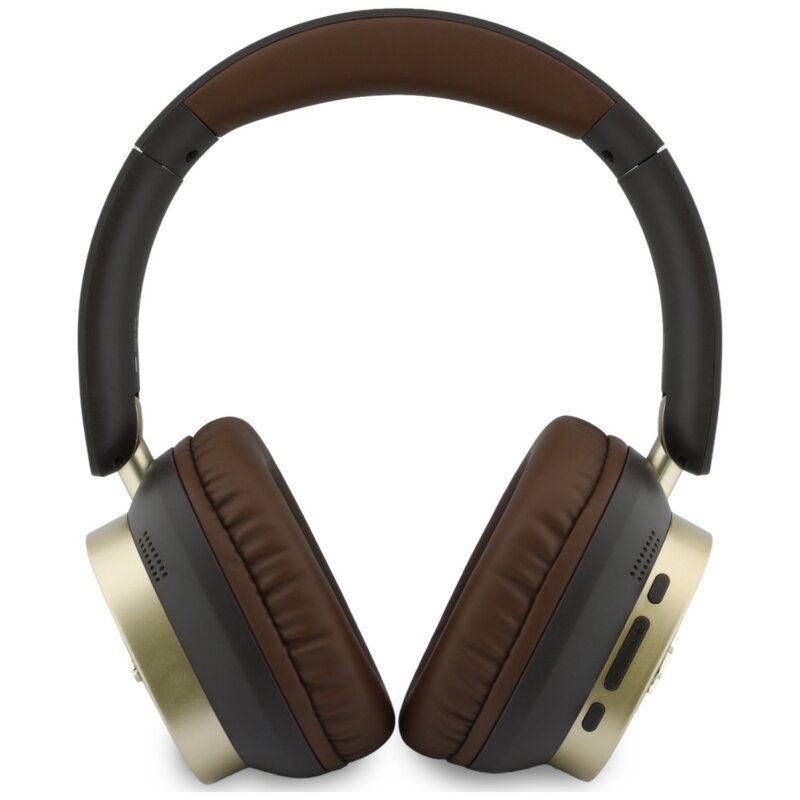 Casti Bluetooth Guess Rectangle Metal Script, maro, GUBHV28HGCSMW