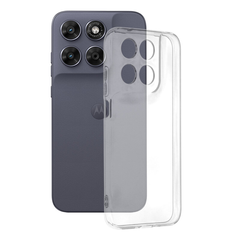 Husa Motorola Moto G67 Techsuit Clear Silicone, transparenta