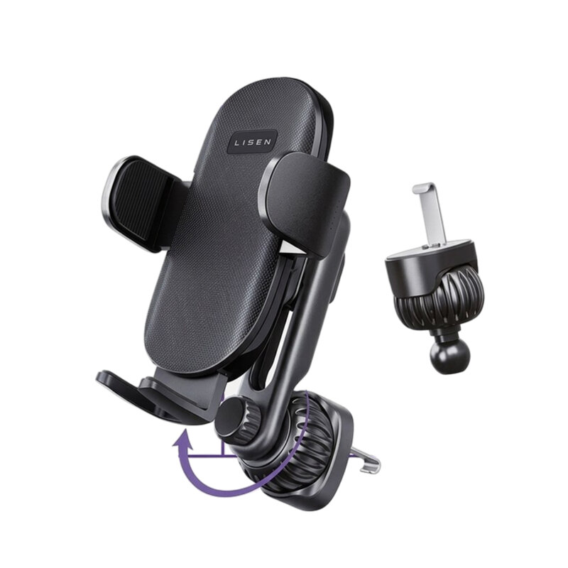 Suport auto pentru telefon, universal Lisen, negru