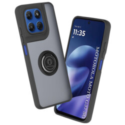 Husa Motorola Moto G37 Techsuit Glinth cu inel suport stand magnetic, negru