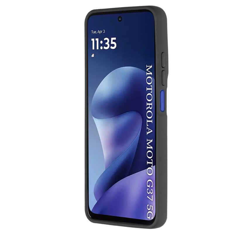 Husa Motorola Moto G37 Techsuit Glinth cu inel suport stand magnetic, negru