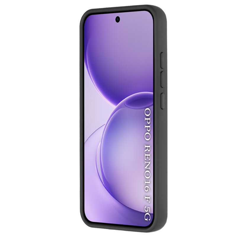 Husa Oppo Reno16 F Techsuit Glinth cu inel suport stand magnetic, negru
