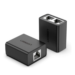 Splitter Ethernet, adaptor 2in1 RJ45 Ugreen, negru, 50923