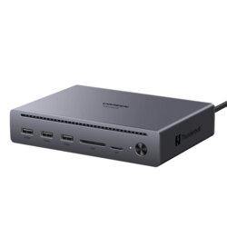 Docking station Type-C, RJ45, DP, SD/TF Ugreen 75795F, 8K, 120Gbps, gri