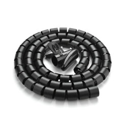 Organizator cabluri spiralat Ugreen, protectie birou, 3m x 25mm, negru, 30819