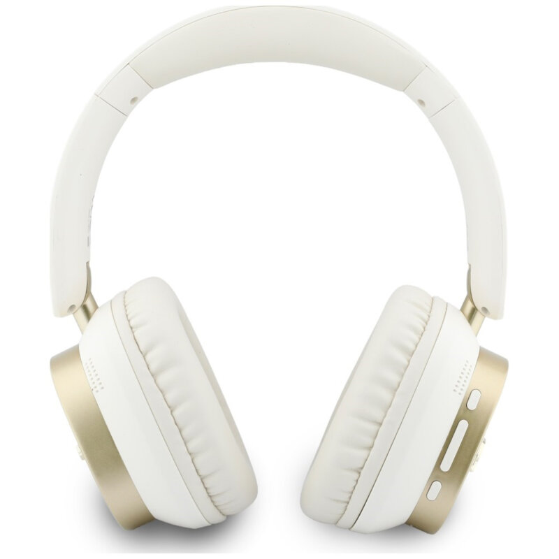 Casti Bluetooth Guess Rectangle Metal Script, alb, GUBHV28HGCSME
