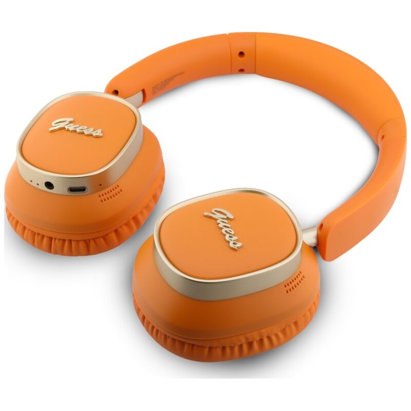 Casti Bluetooth Guess Rectangle Metal Script, oranj, GUBHV28HGCSMO
