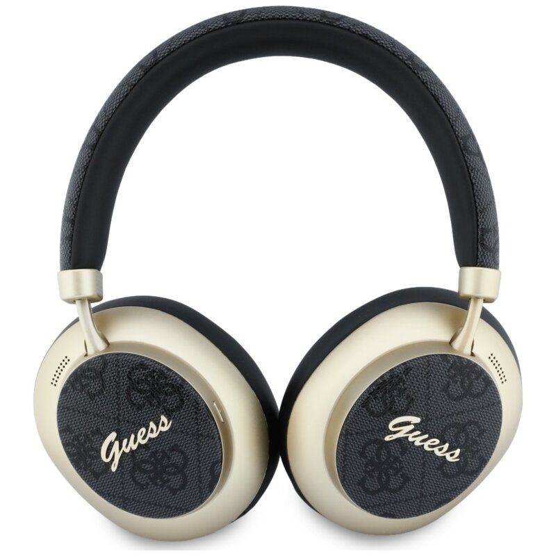 Casti Bluetooth Guess 4G Gold Script Metal, negru, GUBHP83P4CSCMK