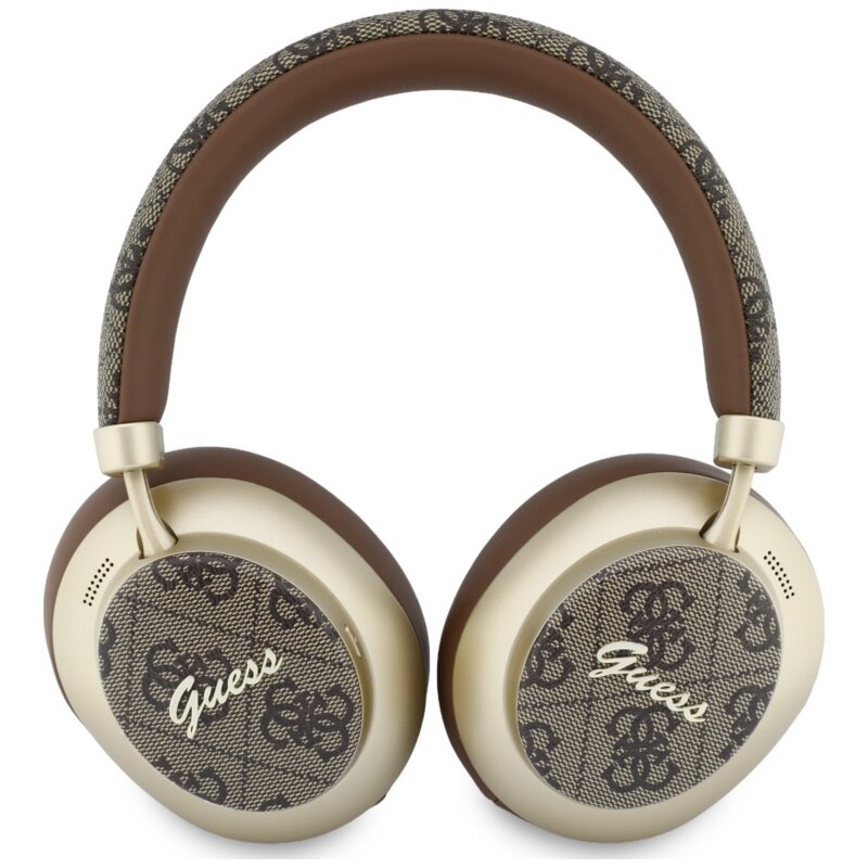 Casti Bluetooth Guess 4G Gold Script Metal, maro, GUBHP83P4CSCMW