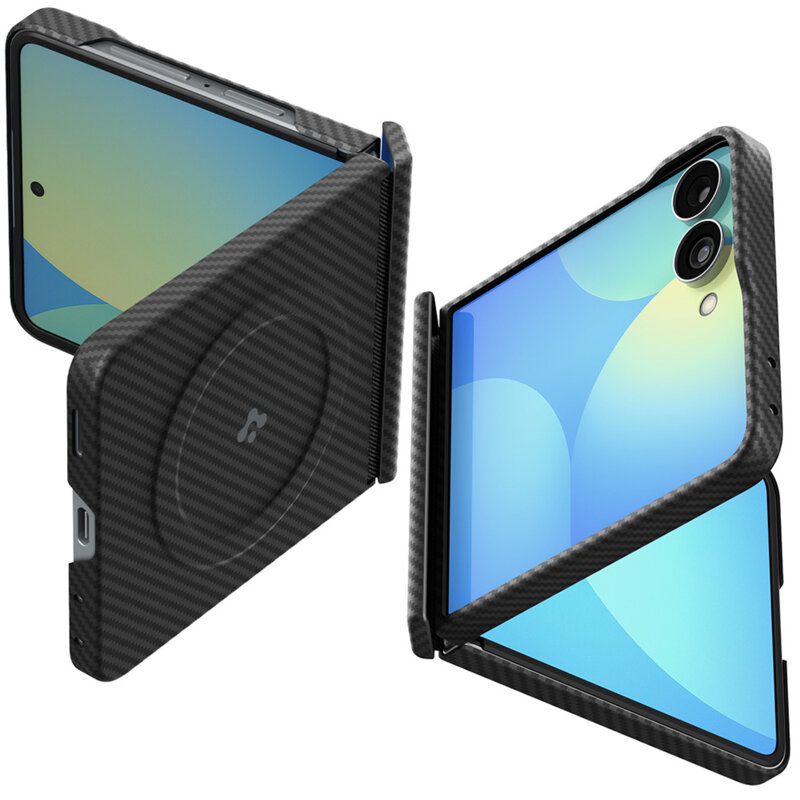 Husa Samsung Galaxy Z Flip8 Spigen Air Skin Aramid MagFit, negru