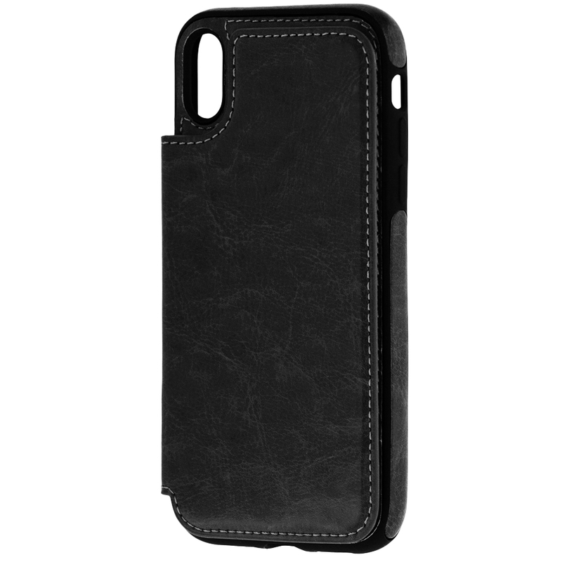 Bumper iPhone XR Mobster Wallet - Negru
