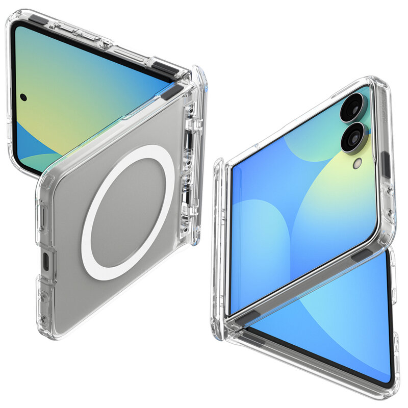 Husa Samsung Galaxy Z Flip8 Spigen Ultra Hybrid Pro MagSafe, transparenta