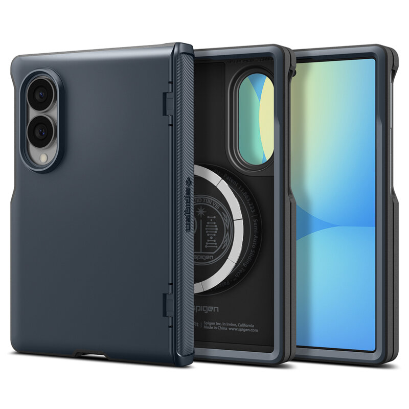 Husa Samsung Galaxy Z Fold8 Spigen Slim Armor Pro MagFit, albastru