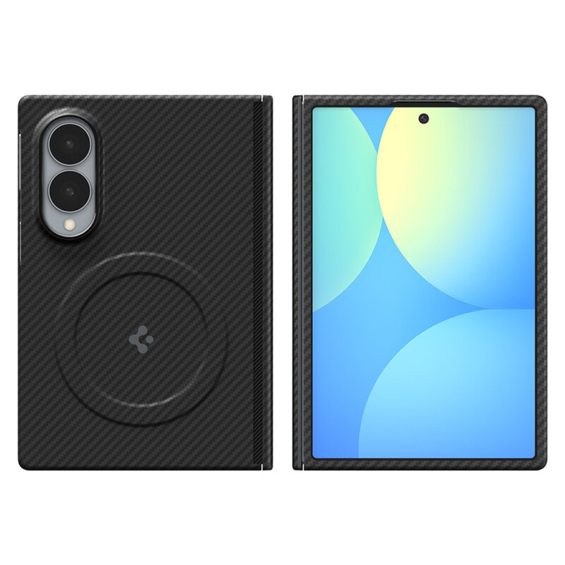 Husa Samsung Galaxy Z Fold8 Spigen Air Skin Aramid MagSafe, negru