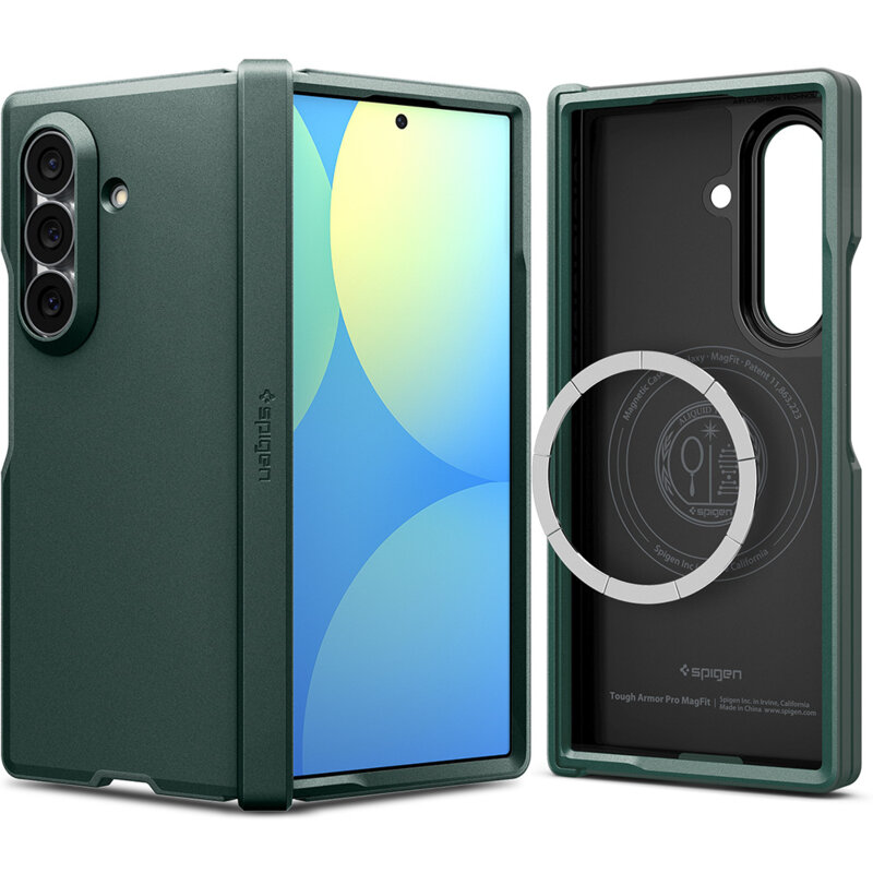 Husa Samsung Galaxy Z Fold8 Ultra Spigen Tough Armor Pro MagSafe, verde