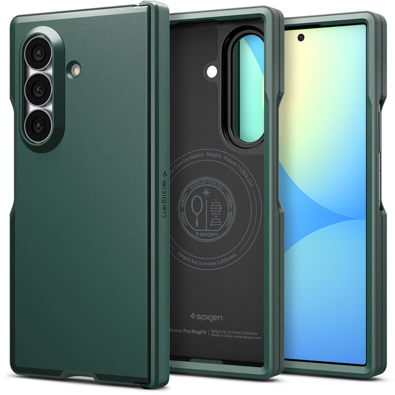 Husa Samsung Galaxy Z Fold8 Ultra Spigen Tough Armor Pro MagSafe, verde