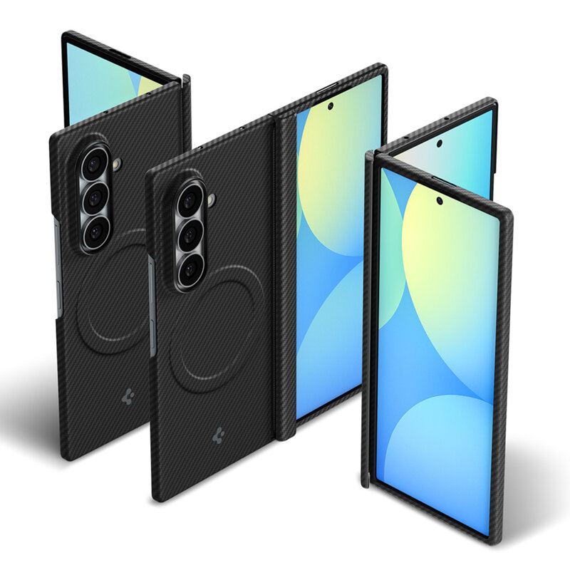 Husa Samsung Galaxy Z Fold8 Ultra Spigen Air Skin Aramid MagSafe, negru
