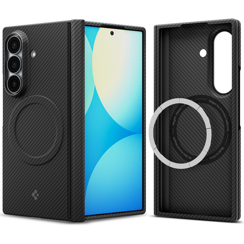 Husa Samsung Galaxy Z Fold8 Ultra Spigen Air Skin Aramid MagSafe, negru