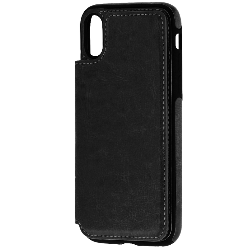 Bumper iPhone XS Mobster Wallet - Negru