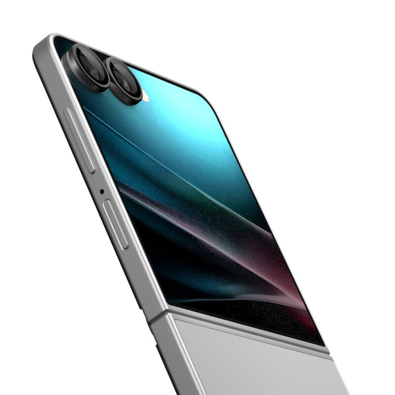 [Pachet 2x] Folie sticla camera Samsung Galaxy Z Flip8 Spigen  Glas.tR Optik EZ Fit Pro HD, negru