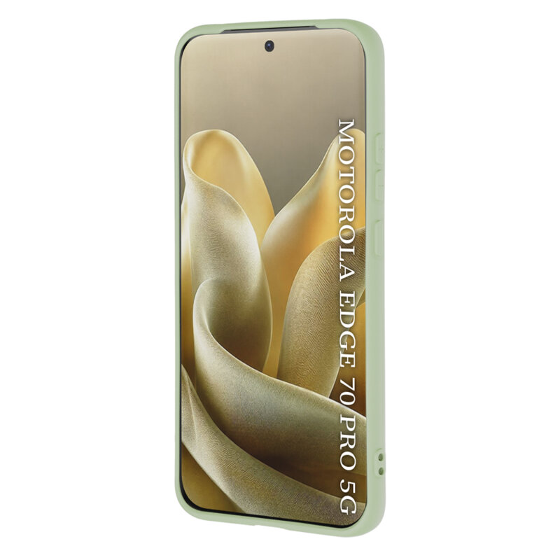 Husa silicon Motorola Edge 70 Pro Techsuit SoftFlex, verde deschis