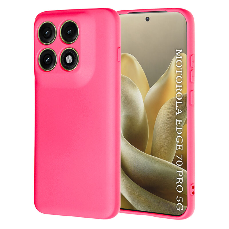 Husa silicon Motorola Edge 70 Pro Techsuit SoftFlex, fucsia