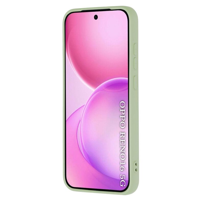 Husa silicon Oppo Reno16 Techsuit SoftFlex, verde deschis